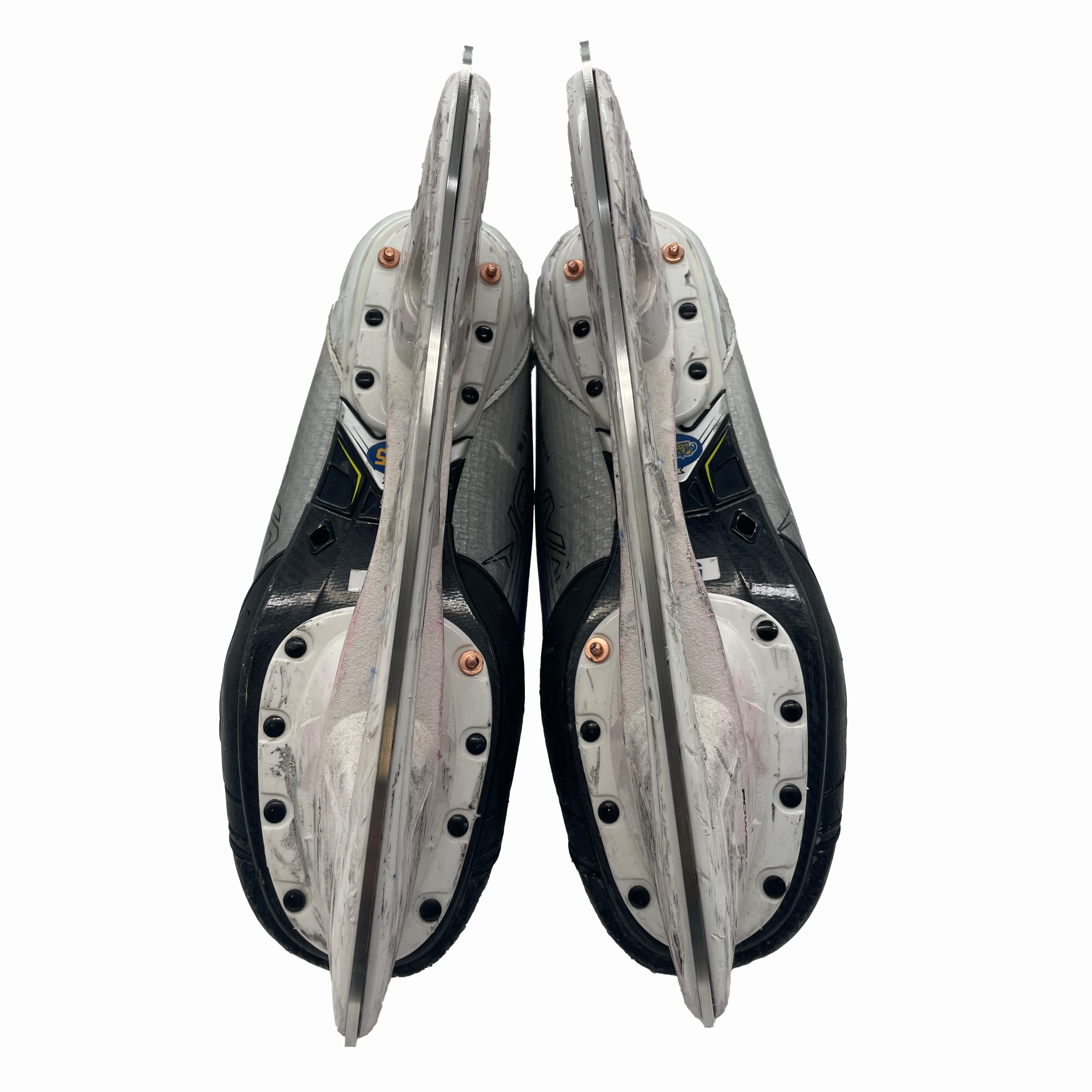 Bauer Vapor Hyperlite 2 - Patins de hockey Pro Stock d'occasion - Taille 9,5D (bleu)